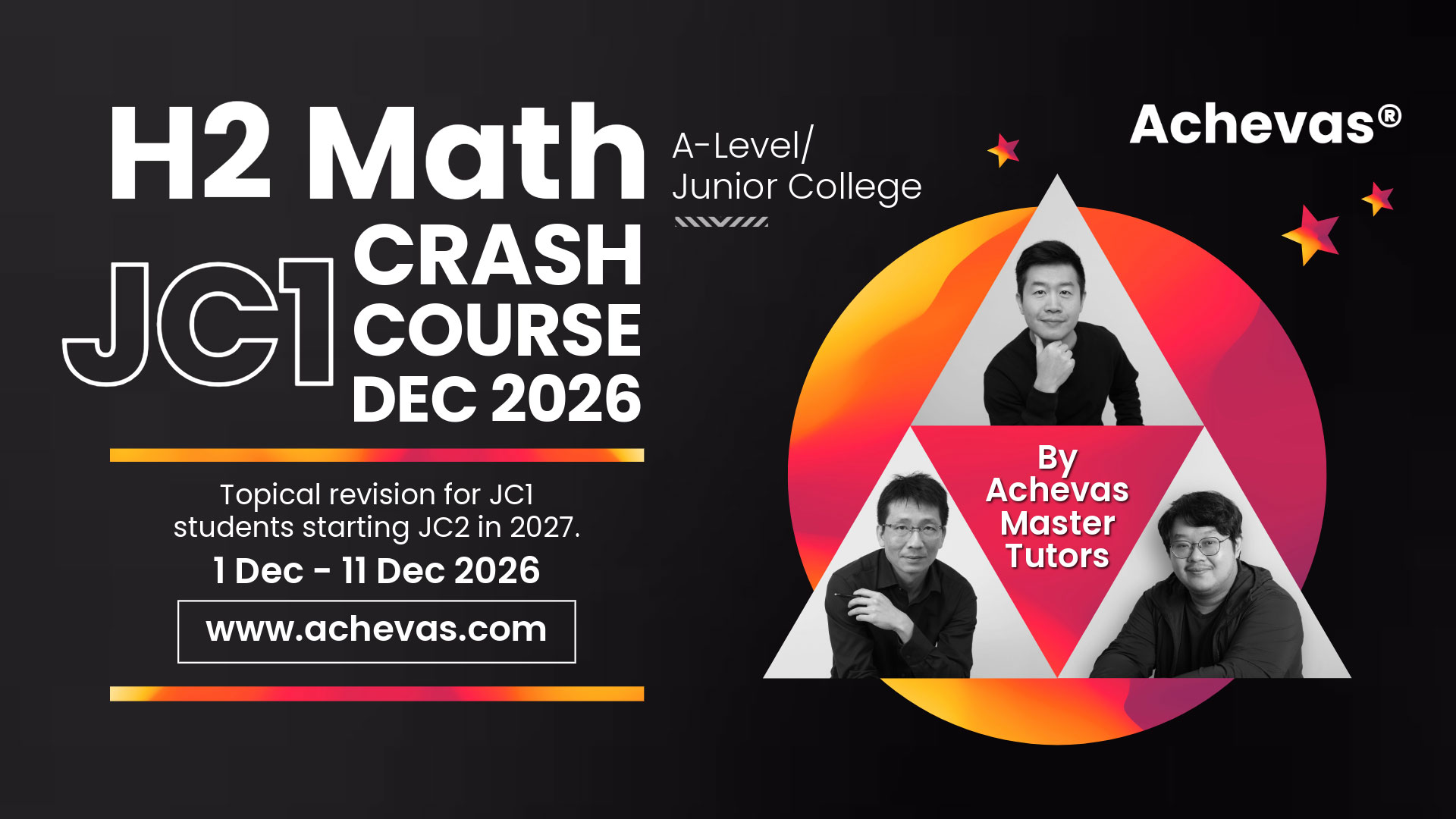 A-Level JC H2 Math JC1 Topical Crash Course