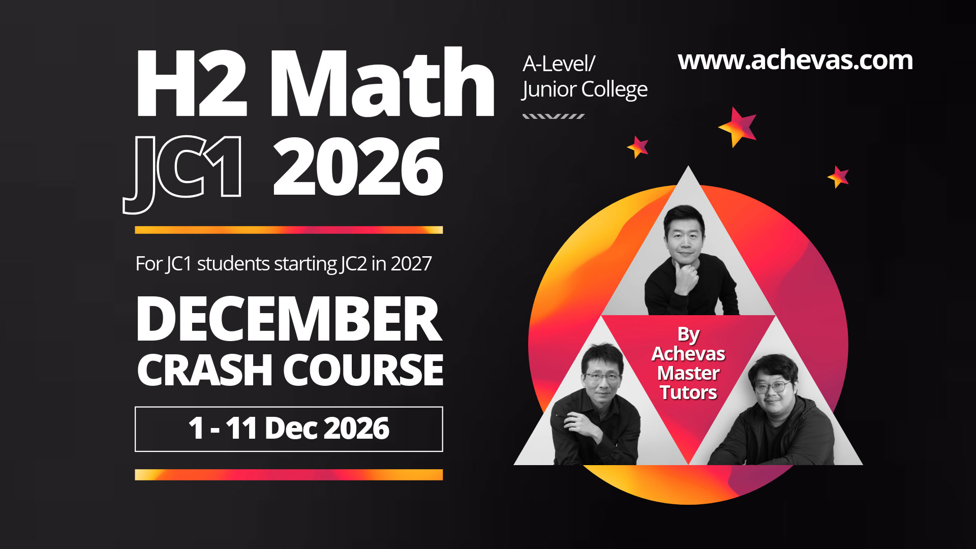 A-Level JC H2 Math JC1 Topical Crash Course